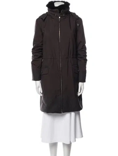 Pre-owned Loro Piana Storm System Wool Parka In Brown