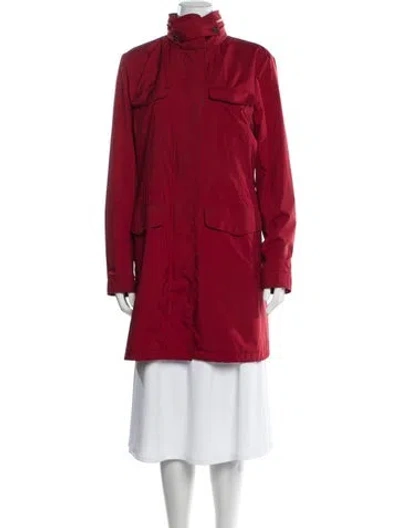 Pre-owned Loro Piana Storm System Wool Parka In Red