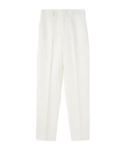 Loro Piana Straight Casual Pants In White