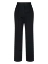 Loro Piana Straight Silk Trousers In Black