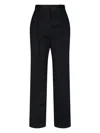 Loro Piana Straight Silk Trousers In Black