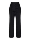 Loro Piana Straight Silk Trousers In Black