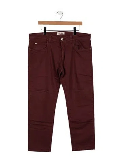 Pre-owned Loro Piana Straight-leg Jeans In Burgundy