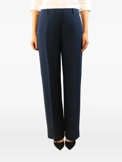 Pre-owned Loro Piana Straight-leg Trousers In Blue