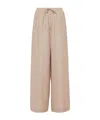 Loro Piana Graysen Linen Wide-leg Pants In Beige