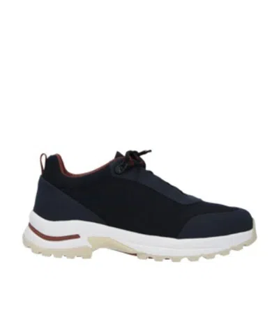 Loro Piana Strap-up Casual Sneakers In Navy Blue