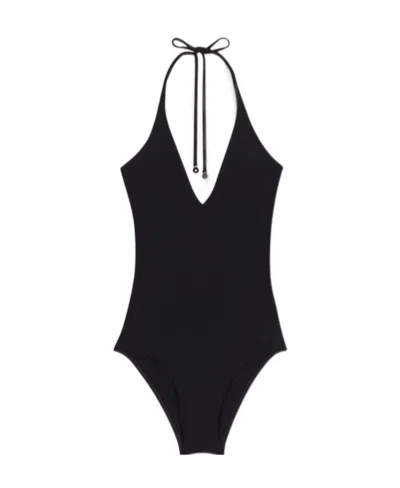 Loro Piana Strap-up One-piece Swimsuit In Black