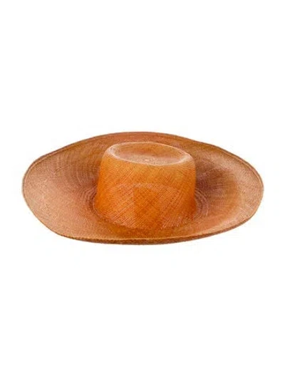 Pre-owned Loro Piana Straw Hat In Orange