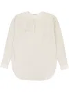Loro Piana Stripe Cotton Blouse In Neutrals