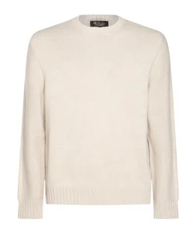 Loro Piana Stripe-detailing Sweater In White