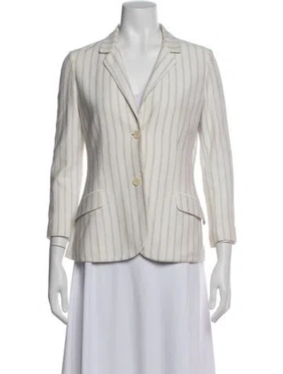 Pre-owned Loro Piana Striped Blazer In Neutral