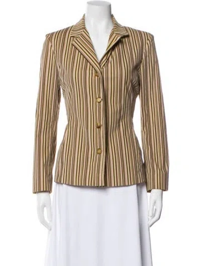 Pre-owned Loro Piana Striped Blazer In Purple