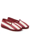 Loro Piana Striped Canvas Slippers In Multicoloured