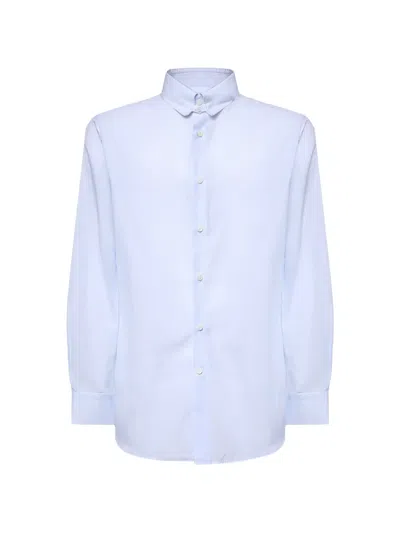 Loro Piana Striped Cotton Shirt In Blue