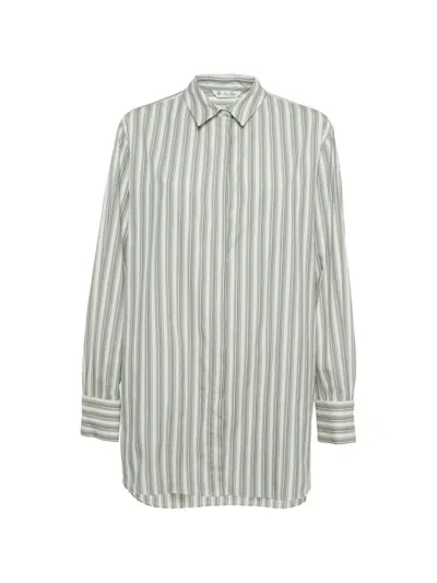 Pre-owned Loro Piana Striped Cotton Shirt In White