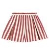 Loro Piana Striped Cotton Shorts In Red