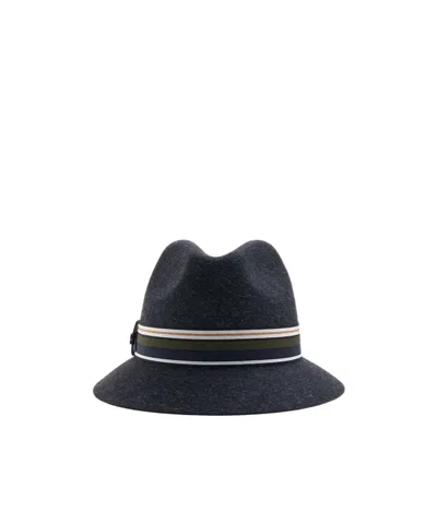 Loro Piana Striped Fisherman's Hat In Black