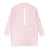 Loro Piana Striped Mock Neck Pink Blouse In Pink