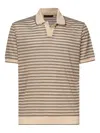 Loro Piana Striped Polo Shirt In Brown
