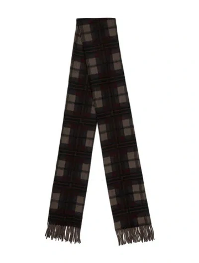 Pre-owned Loro Piana Striped Scarf In Brown