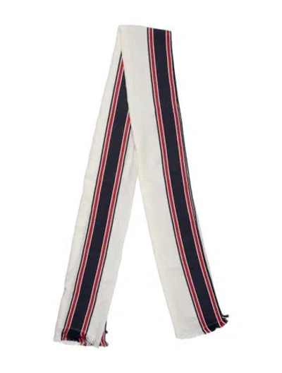 Pre-owned Loro Piana Striped Scarf In Neutrals