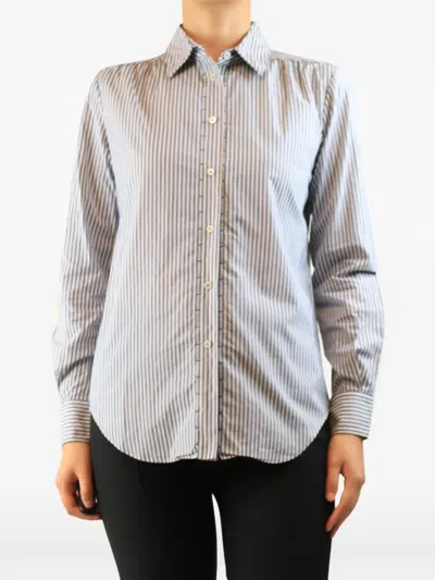 Pre-owned Loro Piana Striped Shirt In White