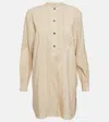 Loro Piana Striped Silk Minidress In Cream
