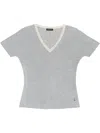 Loro Piana Striped Silk T-shirt In White