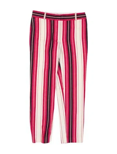 Pre-owned Loro Piana Striped Skinny Leg Pants In Red