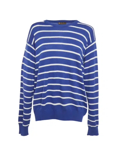 Pre-owned Loro Piana Striped Sweater In Blue