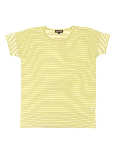 Loro Piana Striped V-neck T-shirt In Yellow