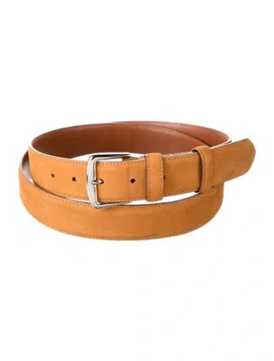 Pre-owned Loro Piana Suede Belt In Brown