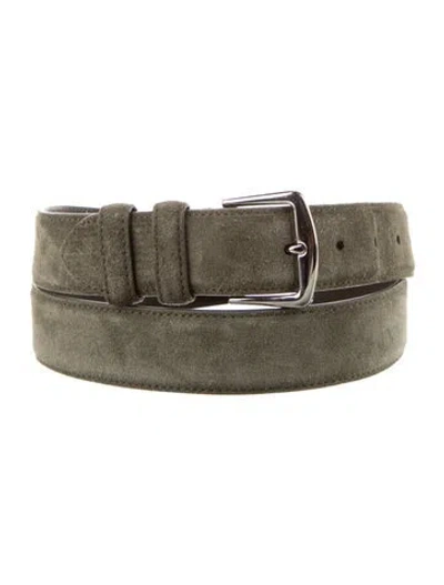 Pre-owned Loro Piana Suede Belt In Green