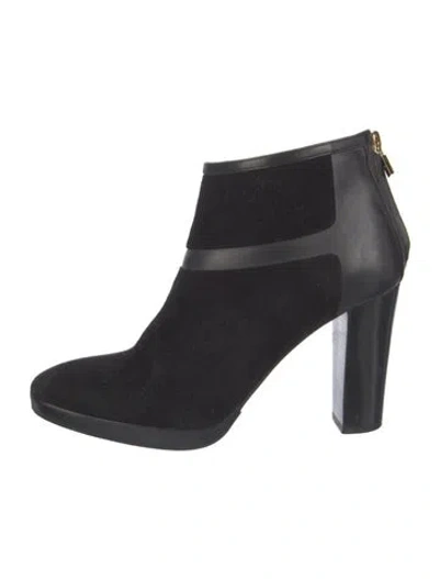 Pre-owned Loro Piana Suede Boots In Black