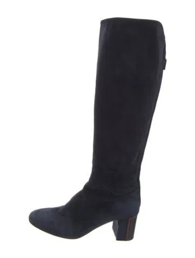 Pre-owned Loro Piana Suede Boots In Blue