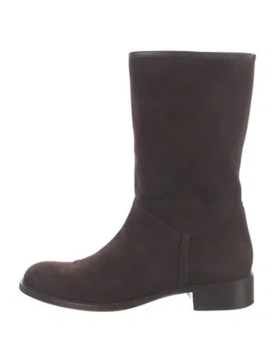Pre-owned Loro Piana Suede Boots In Brown