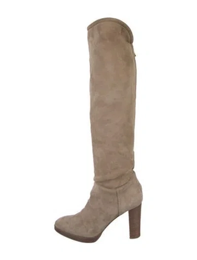 Pre-owned Loro Piana Suede Boots In Neutrals