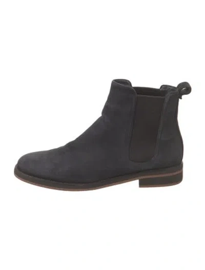 Pre-owned Loro Piana Suede Chelsea Boots In Black