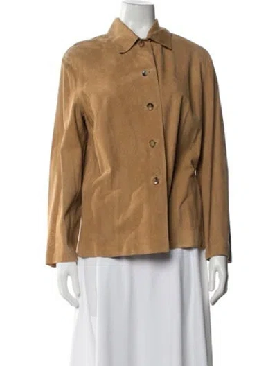 Pre-owned Loro Piana Suede Jacket In Brown