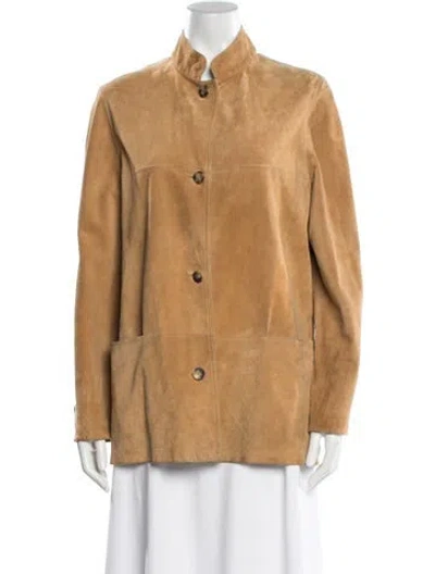 Pre-owned Loro Piana Suede Jacket In Brown