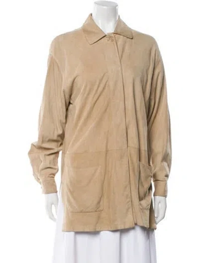 Pre-owned Loro Piana Suede Jacket In Neutral