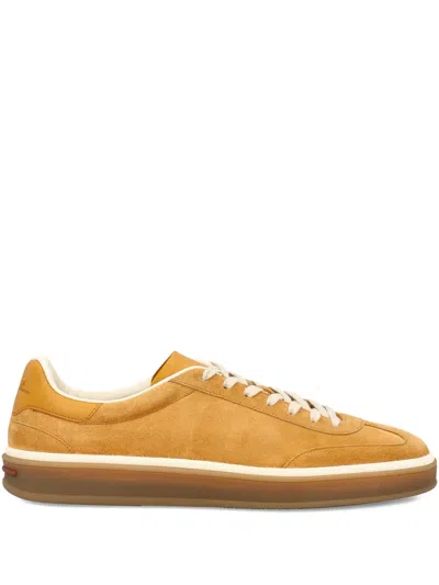 Loro Piana Suede Leather Sneakers In Brown