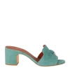 Loro Piana Suede Open-toed High-heeled Sandals In Multicolor