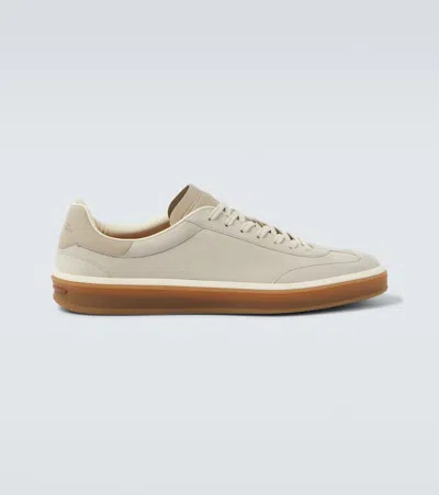 Loro Piana Suede Sneakers In Beige