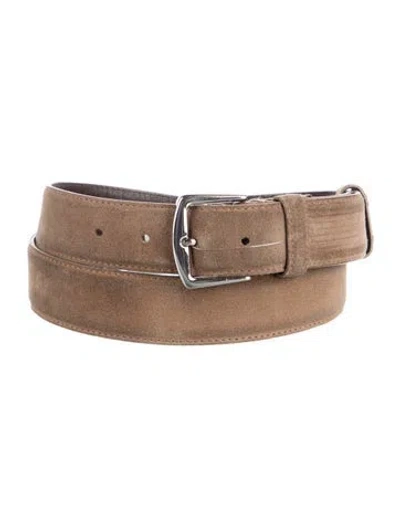 Pre-owned Loro Piana Suede Waist Belt In Brown