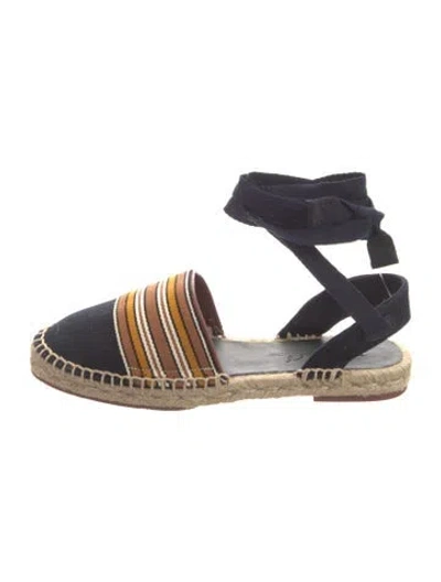 Pre-owned Loro Piana Suitcase Stripes Canvas Espadrilles In Multi