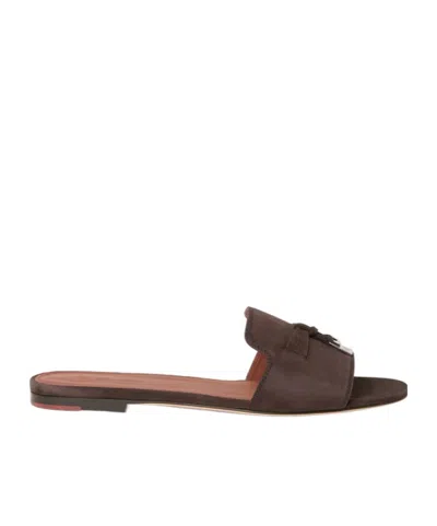 Loro Piana Summer Charms Sandal In Brown