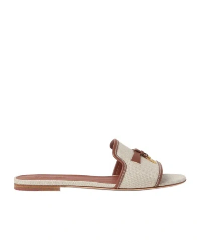 Loro Piana Summer Charms Sandal In White