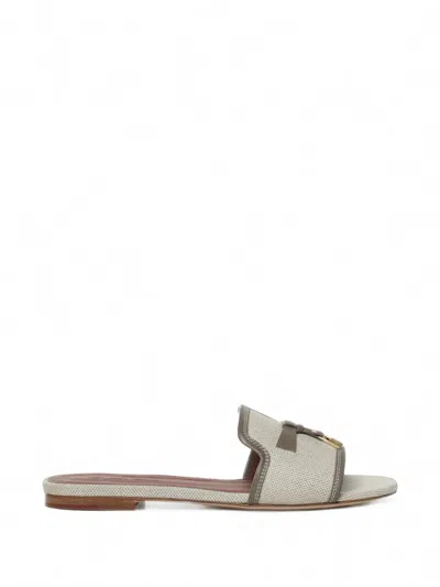 Loro Piana Summer Charms Sandals In Gray