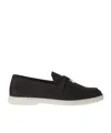 Loro Piana Summer Charms Walk Mokasin Shoes In Caviar Color